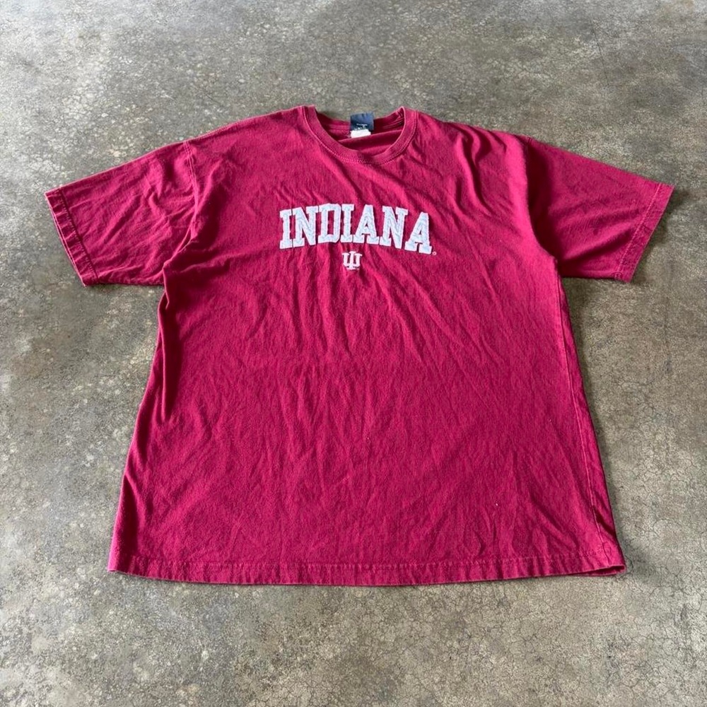 Vintage Indiana Hoosiers IU T-Shirt Mens XL Red TSI Sportswear 2000s Y2K Tee